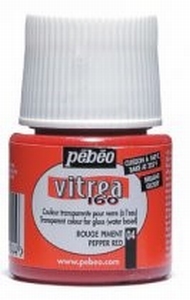 Pebeo 111004 Vitrea160 glasverf 04 Rode peper (Gloss)