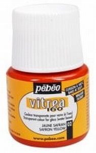 Pebeo 111002 Vitrea160 glasverf 02 Safron Yellow (Gloss)