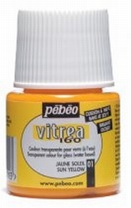 Pebeo 111001 Vitrea160 glasverf 01 Zonnegeel (Gloss)