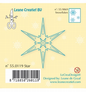 LeCreaDesign 55.0119 ClearStamp Star, motief=5cm