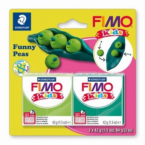Fimo Kids set 8035-15 Funny Peas, 2 kleuren