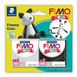Fimo Kids set 8035-10 Funny Cats, 2 kleuren