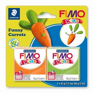 Fimo Kids set 8035-14 Funny Carrots, 2 kleuren