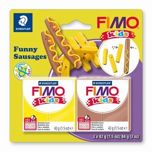 Fimo Kids set 8035-16 Funny Sausages, 2 kleuren