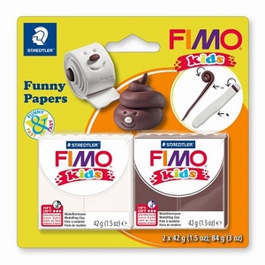 Fimo Kids set 8035-17 Funny Papers, 2 kleuren