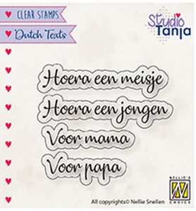 Nellie's Choice Clear Stamp DTCS028 NL teksten Geboorte