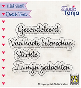 Nellie's Choice Clear Stamp DTCS029 NL teksten Beterschap