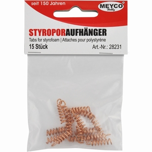 Meyco 28231 Styropor ophangveertjes metaal 15stuks