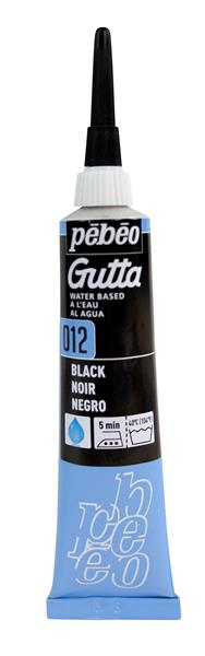 Pebeo Setasilk Gutta 147-012 Black silk outliner
