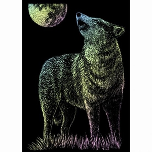 R&L Krasfolie pakket HOLOMIN106 mini Huilende wolf (holo)