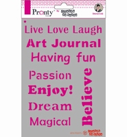 Pronty 470.770.015 stencil Text positivity, Fun, Enjoy, Drea