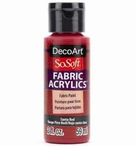 DecoArt SoSoft Fabric Acryllics DSS 77 Santa red / rood