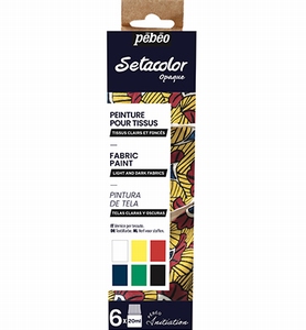 Pebeo Setacolor textielverf 756481 initiation set opaque mat
