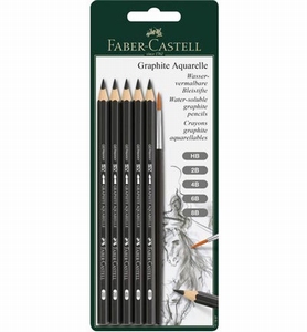 Faber Castell FC117897 Graphiteaquarelle potloden + penseel