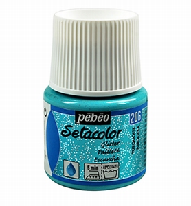 Setacolor textielverf light fabrics 329-206 Glitter Turquois