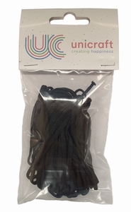 Unicraft 3107.02 elastiek koord 3mm/10meter zwart