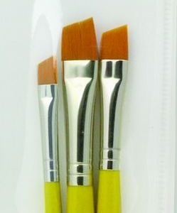 R&L RSET912-6 Golden Taklon angular brush set 3 penselen