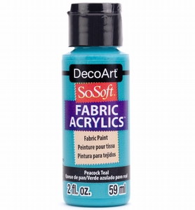 DecoArt SoSoft Fabric Acryllics DSS106 Peacock teal