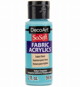 DecoArt SoSoft Fabric Acryllics DSS 79 Indian Turquoise