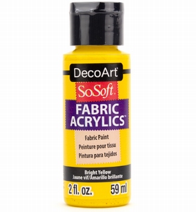 DecoArt SoSoft Fabric Acryllics DSS 92 Bright Yellow