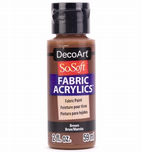 DecoArt SoSoft Fabric Acryllics DSS102 Brown