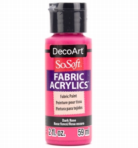DecoArt SoSoft Fabric Acryllics DSS 94 Dark Rose