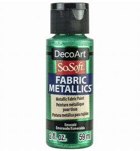DecoArt SoSoft Fabric Acryllics DSM41 Emerald (metallic)