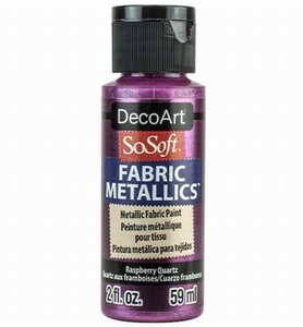 DecoArt SoSoft Fabric Acryllics DSM40 Raspberry Quartz (met)