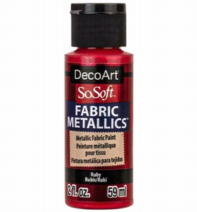 DecoArt SoSoft Fabric Acryllics DSM39 Ruby (metallic)