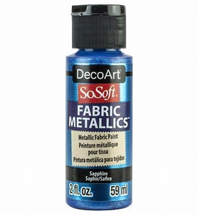 DecoArt SoSoft Fabric Acryllics DSM36 Sapphire (metallic)