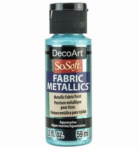 DecoArt SoSoft Fabric Acryllics DSM35 Aquarmarine (metallic)