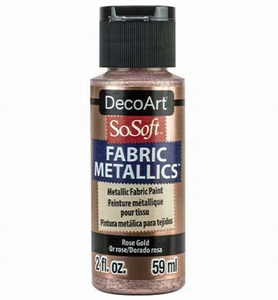 DecoArt SoSoft Fabric Acryllics DSM31 Rose Gold(metallic)