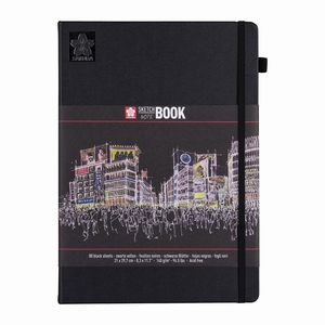 Sakura 94141005 Sketch-note boek A4/ZWART/80vel/140grams