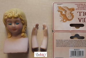 xCrea Doll DH800031 poppensetje hoofd en handjes meisje