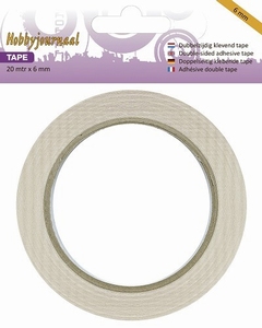 Hobbyjournaal HJTAPE6 Dubbelzijdig klevend tape 6mm breed