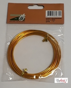 Aluminium draad KH4195077/56407 2mm/3meter Goud