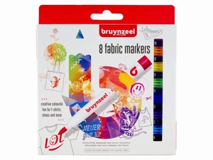 Bruynzeel 60227008 Textielmarkers set van 8 kleuren