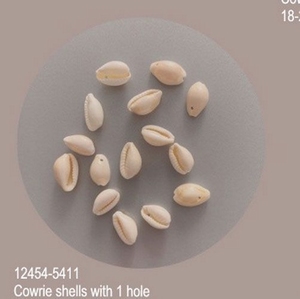 H&CFun 12454-5411 Cowrie schelp kralen met 1 gat, 15stuks