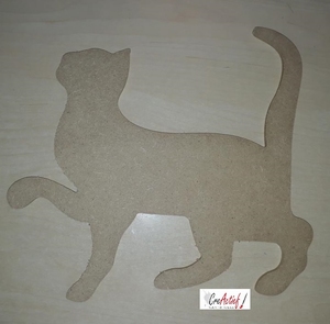 Rico Design 07751.00.00 MDF vorm Kat ''lopend'' 20cm