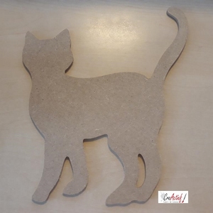 Rico Design 07756.00.00 MDF vorm Kat ''omkijkend'' 20cm