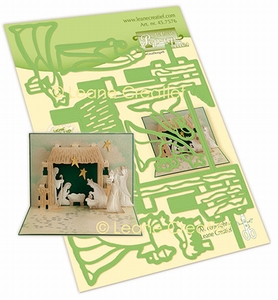 LeCrea 45.7576 Pop-up die  Kerststal, kerstgroep
