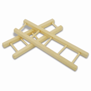 Meyco 405-47 mini houten ladder, 2 stuks (10 en 12cm)