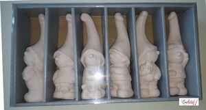 Keramiek Tuinkabouters circa 17cm / set 6 stuks art.125781