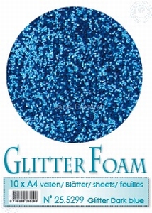 Leane Creatief 25.5299 Glitter Foam 1 vel A4 Donkerblauw