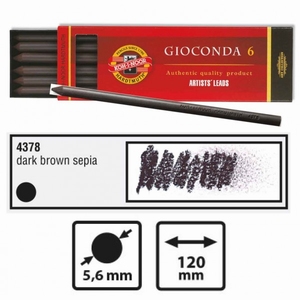 KOH-I-NOOR KN4378 Gioconda Artists leads Dark Brown Sepia