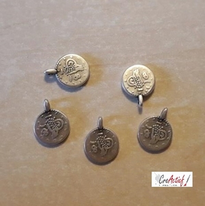 Mini bedel muntje 7x8mm 5 stuks (Cre-Actief)