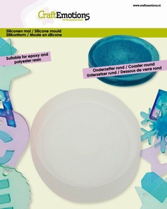 Craftemotions 114779/0420 Siliconen mal onderzetter rond