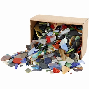 Creotime 55527 Glasmozaiek assortie vormen,kleuren,maten 2kg
