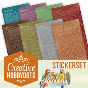Creative HobbyDots Stickerset CHSTS022 Colourful Feathers