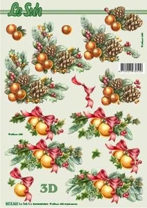 LeSuh 3D knipvel 8215363 Anna's Art Kerstballen/dennenappel